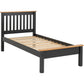 Monaco Single Bedframe-Furniture-Seconique-Grey / Oak Effect-High-Levines Furniture