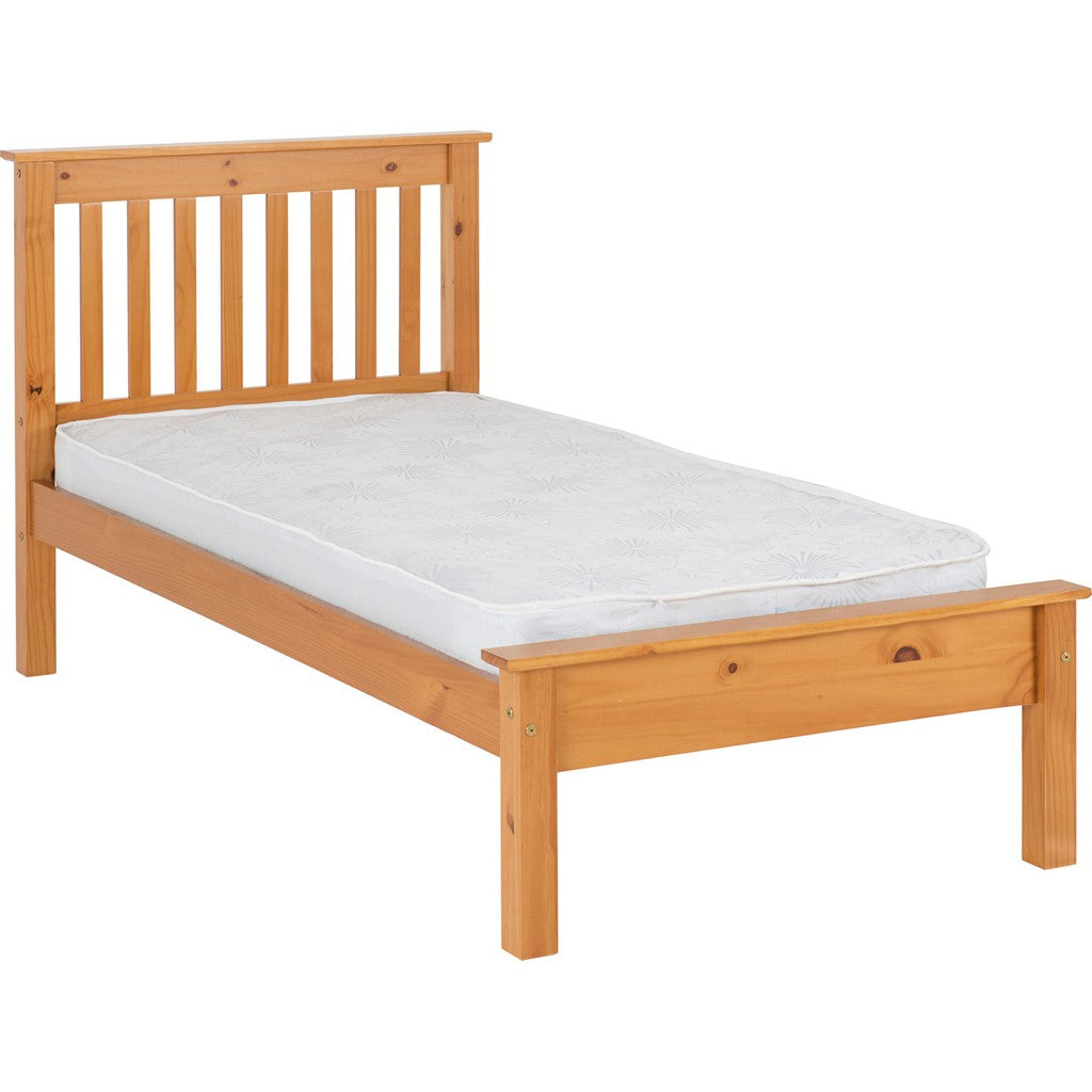 Monaco Single Bedframe-Furniture-Seconique-Distress Wax Pine-Low-Levines Furniture