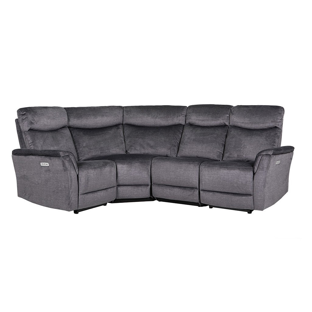 Mortimer Corner Group (Recliner)-Furniture-Vida-Graphite-Levines Furniture