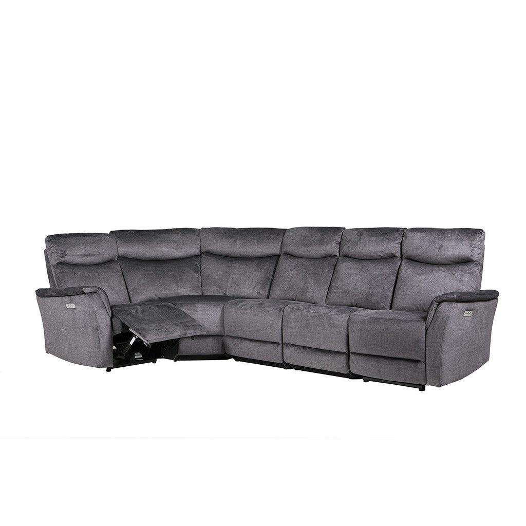 Mortimer Corner Group (Recliner)-Furniture-Vida-Graphite-Levines Furniture