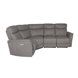 Mortimer Corner Group (Recliner)-Furniture-Vida-Graphite-Levines Furniture