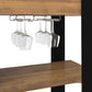 Naples Breakfast Bar / Drinks Cart-Furniture-Seconique-Black / Pine Effect-Levines Furniture