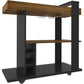 Naples Breakfast Bar / Drinks Cart-Furniture-Seconique-Black / Pine Effect-Levines Furniture