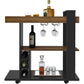 Naples Breakfast Bar / Drinks Cart-Furniture-Seconique-Black / Pine Effect-Levines Furniture