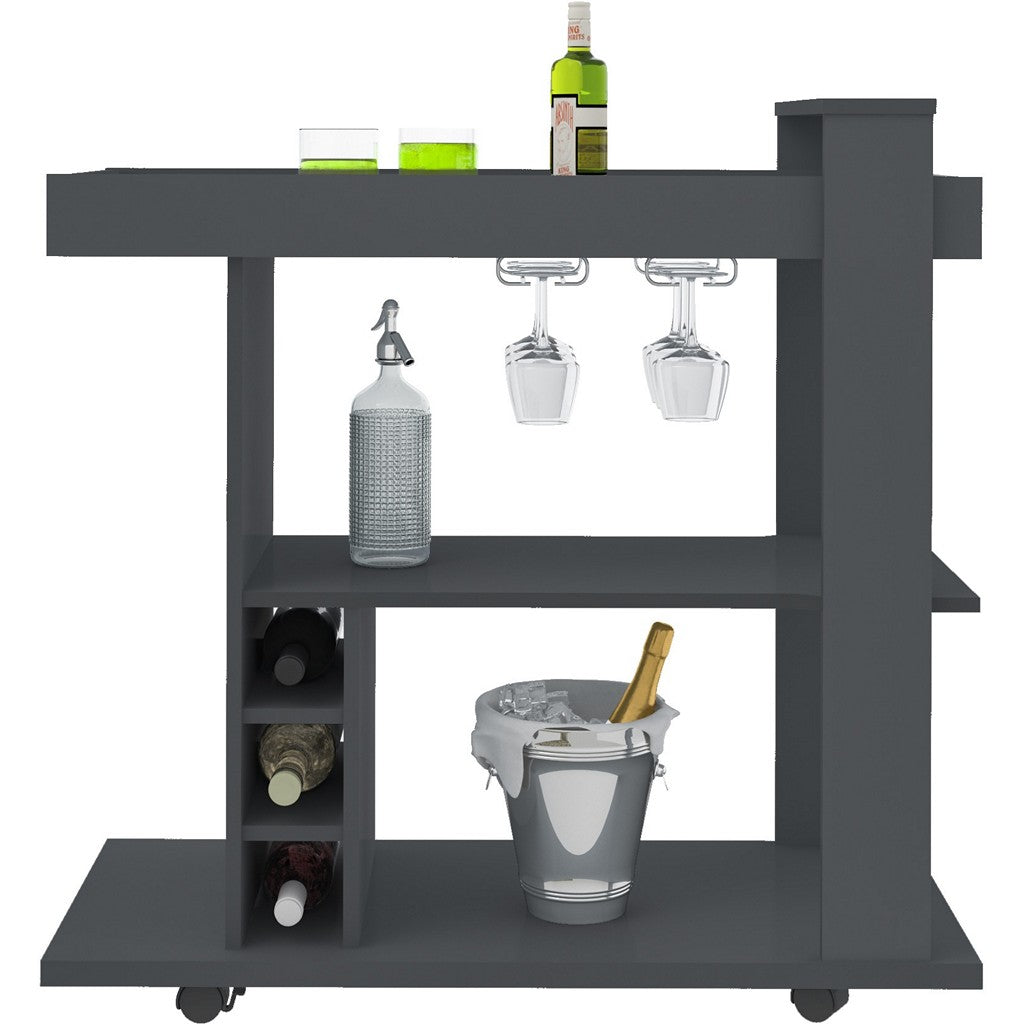 Naples Breakfast Bar / Drinks Cart-Furniture-Seconique-Grey-Levines Furniture