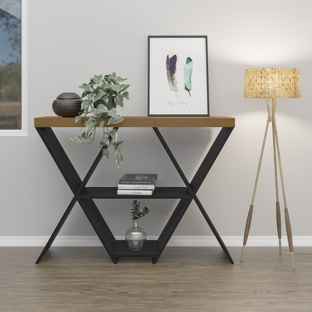 Naples Console Table-Furniture-Seconique-Oak Effect-Levines Furniture