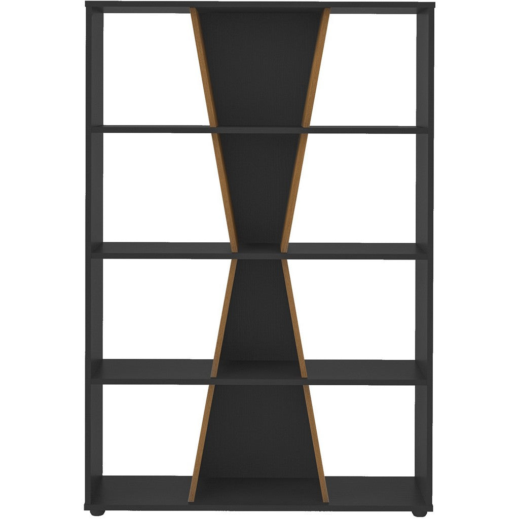 Naples Medium Bookcase-Furniture-Seconique-Oak Effect-Levines Furniture