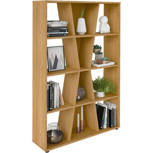 Naples Medium Bookcase-Furniture-Seconique-Oak Effect-Levines Furniture