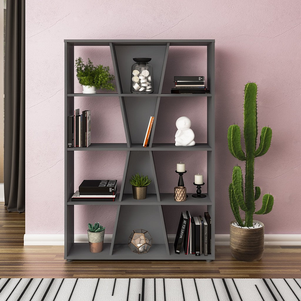 Naples Medium Bookcase-Furniture-Seconique-Oak Effect-Levines Furniture