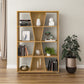 Naples Medium Bookcase-Furniture-Seconique-Oak Effect-Levines Furniture