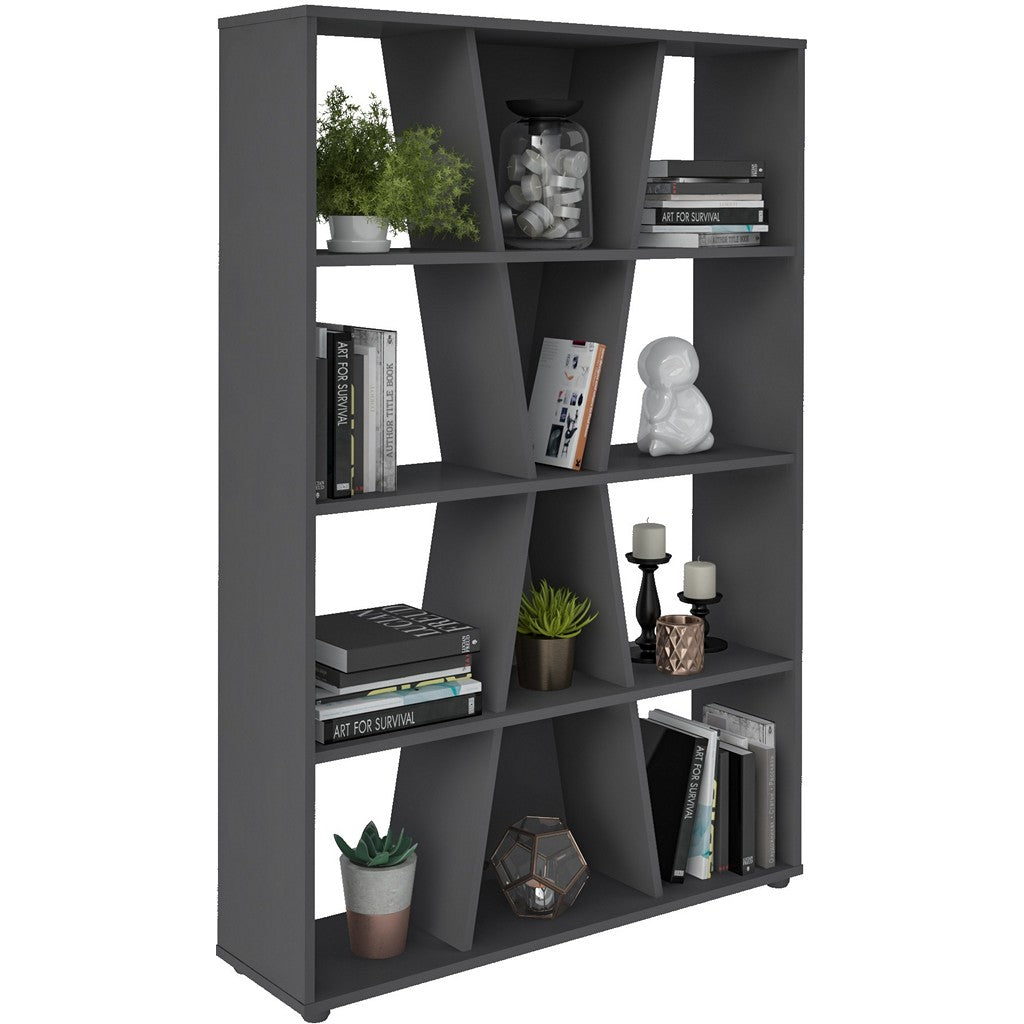 Naples Medium Bookcase-Furniture-Seconique-Grey-Levines Furniture