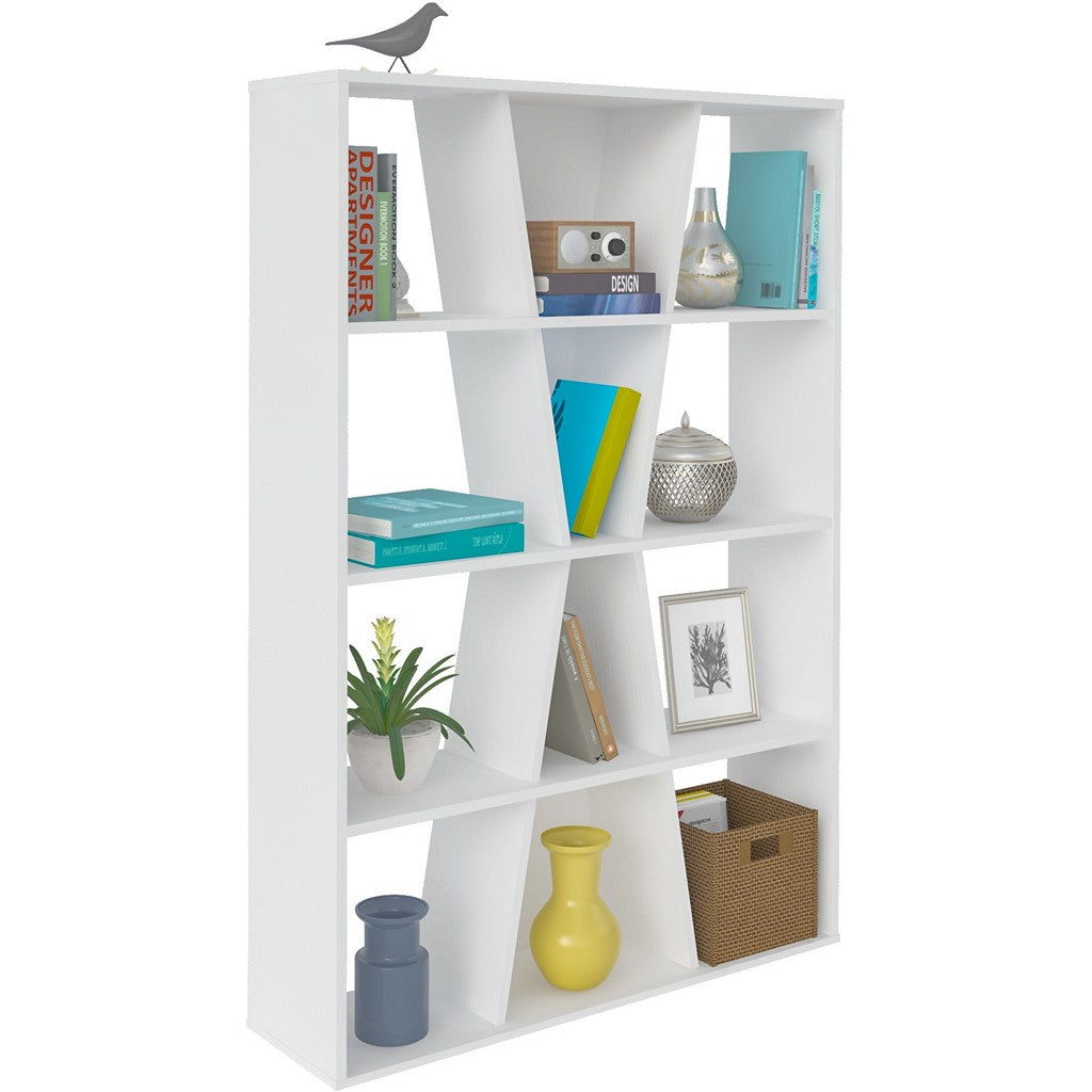 Naples Medium Bookcase-Furniture-Seconique-White-Levines Furniture