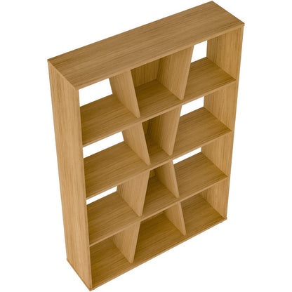 Naples Medium Bookcase-Furniture-Seconique-Oak Effect-Levines Furniture