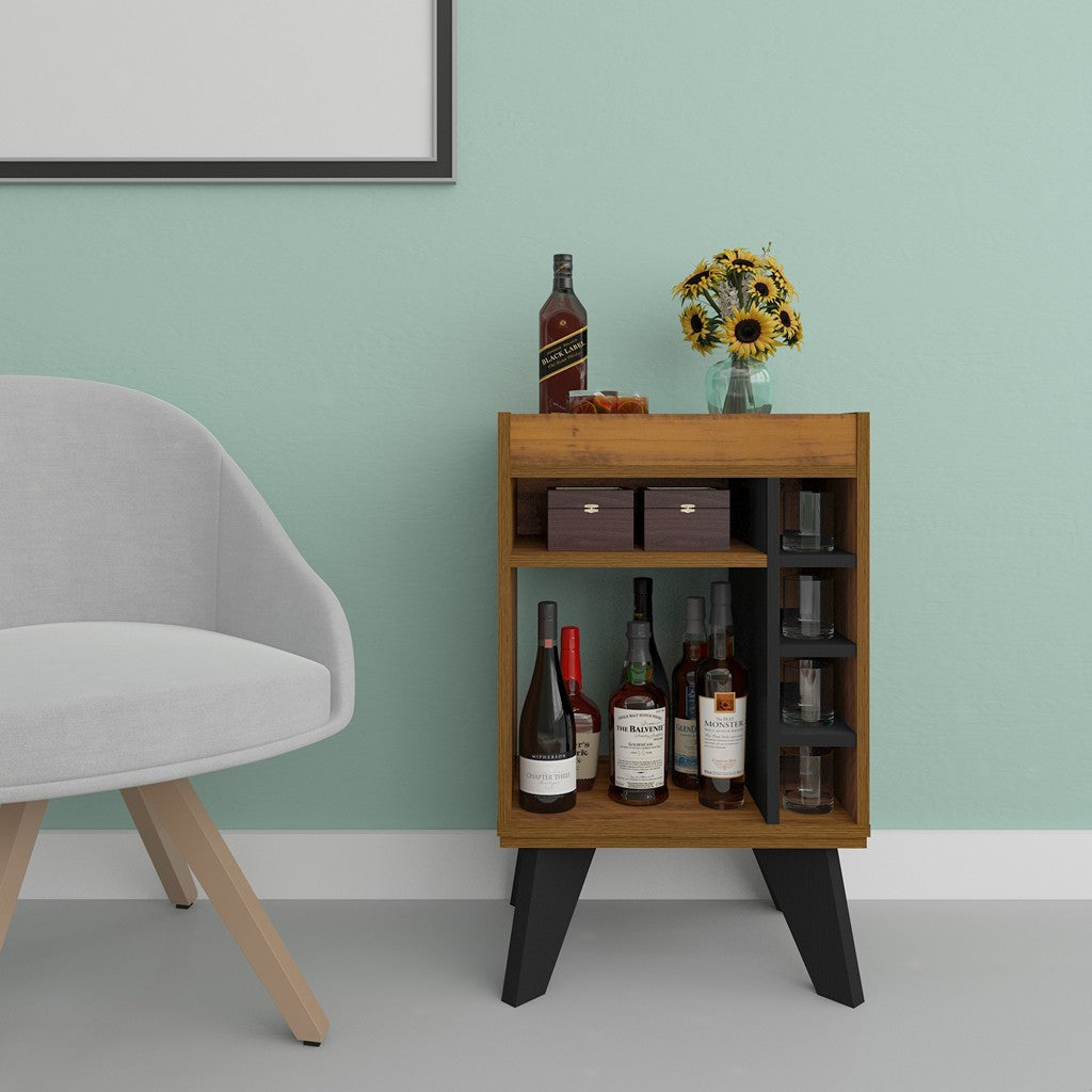 Naples Mini Bar / Side Table-Furniture-Seconique-Oak Effect-Levines Furniture