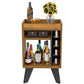 Naples Mini Bar / Side Table-Furniture-Seconique-Black / Pine Effect-Levines Furniture