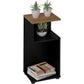 Naples Plant Stand / Side Table-Furniture-Seconique-Black / Pine Effect-Levines Furniture