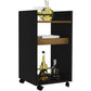 Naples Serving Cart / Side Table-Furniture-Seconique-Oak Effect-Levines Furniture