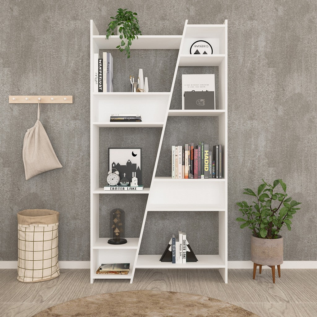 Naples Tall Bookcase-Furniture-Seconique-Oak Effect-Levines Furniture