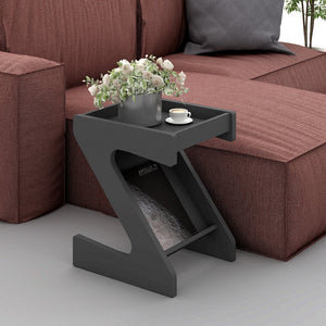 Naples Z Side Table-Furniture-Seconique-Grey-Levines Furniture
