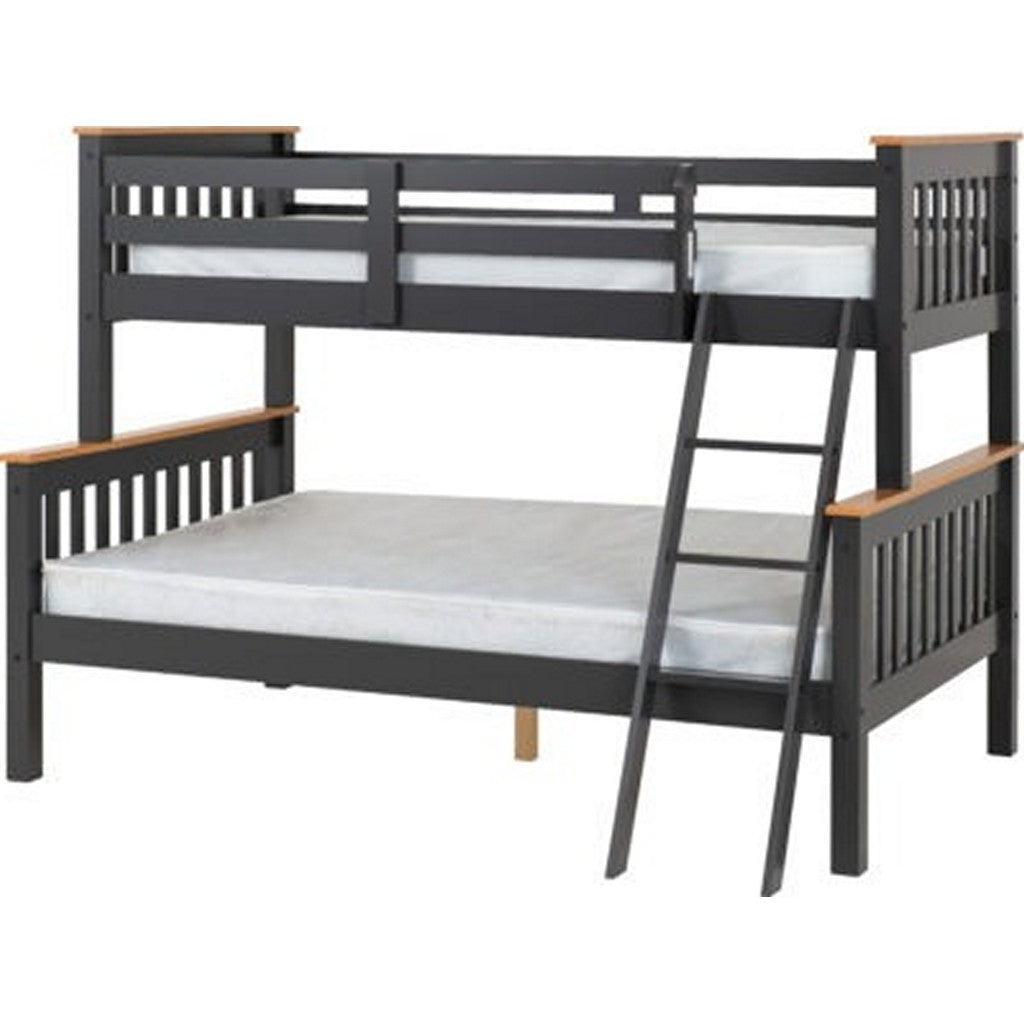 Neptune Triple Bunk Bed-Furniture-Seconique-Grey / Oak-Levines Furniture