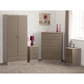 Nevada 2 Door 1 Drawer Wardrobe Bedroom Set-Furniture-Seconique-Black Gloss-Levines Furniture