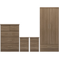 Nevada 2 Door 1 Drawer Wardrobe Bedroom Set-Furniture-Seconique-Rustic Oak Effect-Levines Furniture