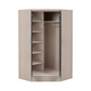 Nevada 2 Door Corner Wardrobe-Furniture-Seconique-Grey Gloss/ Light Oak Effect Veneer-Levines Furniture