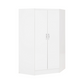 Nevada 2 Door Corner Wardrobe-Furniture-Seconique-White Gloss-Levines Furniture