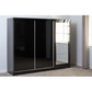 Nevada 3 Door Sliding Wardrobe-Furniture-Seconique-Black Gloss-Levines Furniture