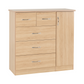 Nevada 3 + 2 Drawer Low Wardrobe-Furniture-Seconique-Sonoma Oak Effect-Levines Furniture