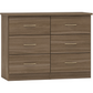 Nevada 6 Drawer Chest-Furniture-Seconique-Rustic Oak Effect-Levines Furniture