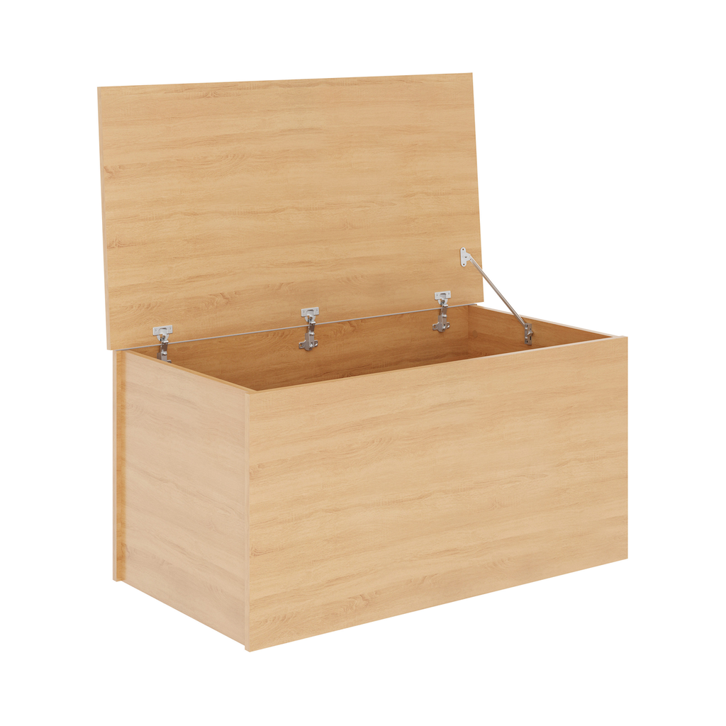 Nevada Blanket Box-Furniture-Seconique-Grey Gloss/ Light Oak Effect Veneer-Levines Furniture