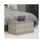 Nevada Blanket Box-Furniture-Seconique-Grey Gloss/ Light Oak Effect Veneer-Levines Furniture