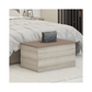 Nevada Blanket Box-Furniture-Seconique-Oyster Gloss/ Light Oak Effect Veneer-Levines Furniture