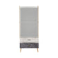 Nordic 2 Door Combination Wardrobe-Furniture-Seconique-Concrete effect/ Charcoal-Levines Furniture