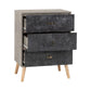 Nordic 3 Drawer Chest-Furniture-Seconique-Concrete effect/ Charcoal-Levines Furniture