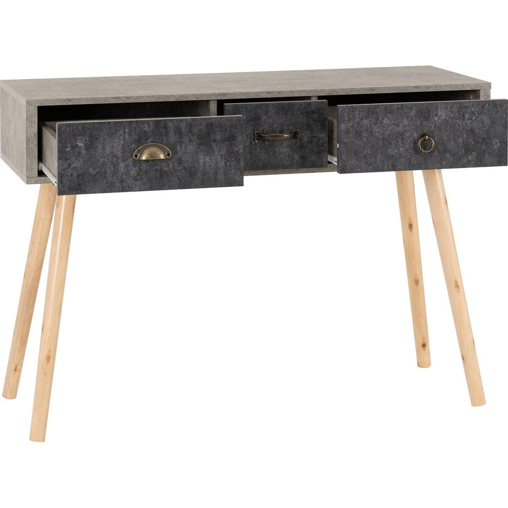 Nordic Dressing Table-Furniture-Seconique-Concrete Effect/ Charcoal-Levines Furniture