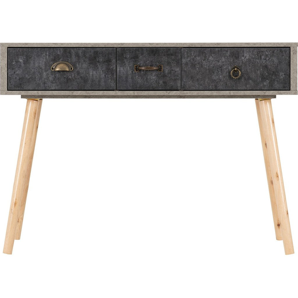 Nordic Dressing Table-Furniture-Seconique-Concrete Effect/ Charcoal-Levines Furniture