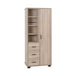 Oliver Range - 1 Door 3 Drawer Open Shelf Wardrobe-Furniture-Seconique-Levines Furniture