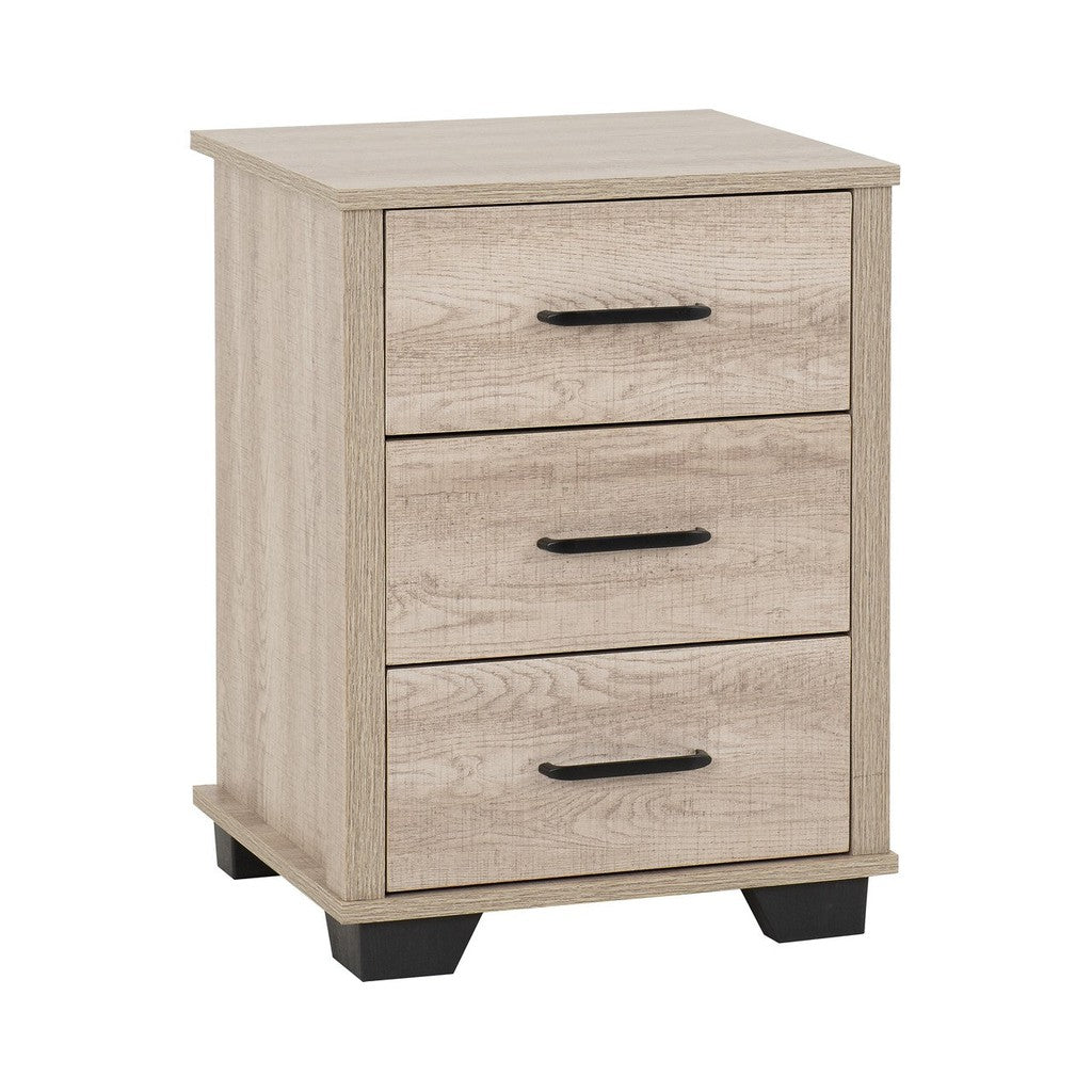 Oliver Range - 3 Drawer Bedside-Furniture-Seconique-Levines Furniture