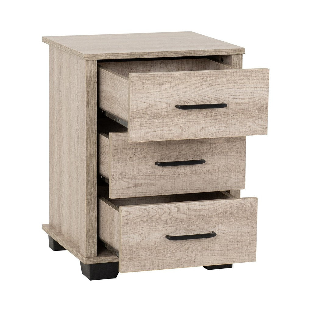 Oliver Range - 3 Drawer Bedside-Furniture-Seconique-Levines Furniture