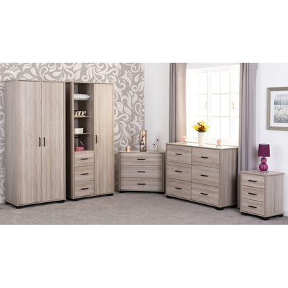 Oliver Range - 3 Drawer Bedside-Furniture-Seconique-Levines Furniture