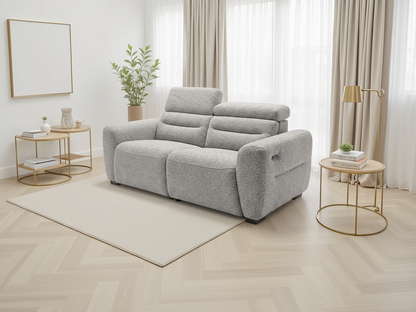 Tokyo Electric Recliner Grey 3 Seater