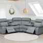 Linden Electric Recliner Sofa Grey Large Corner