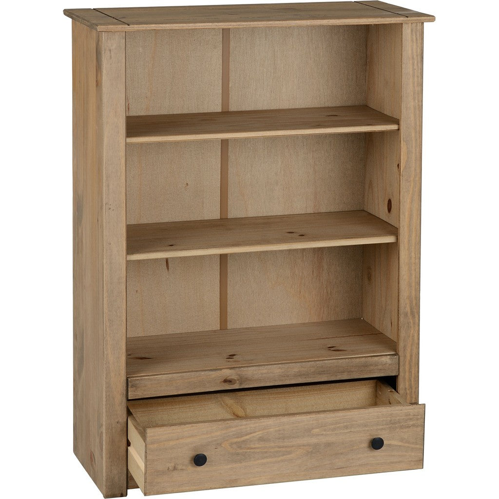 Panama 1 Drawer Bookcase-Furniture-Seconique-Natural Wax-Levines Furniture