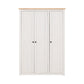 Panama Range - 3 Door Wardrobe-Furniture-Seconique-Levines Furniture