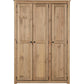 Panama 3 Door Wardrobe-Furniture-Seconique-White / Natural Wax-Levines Furniture