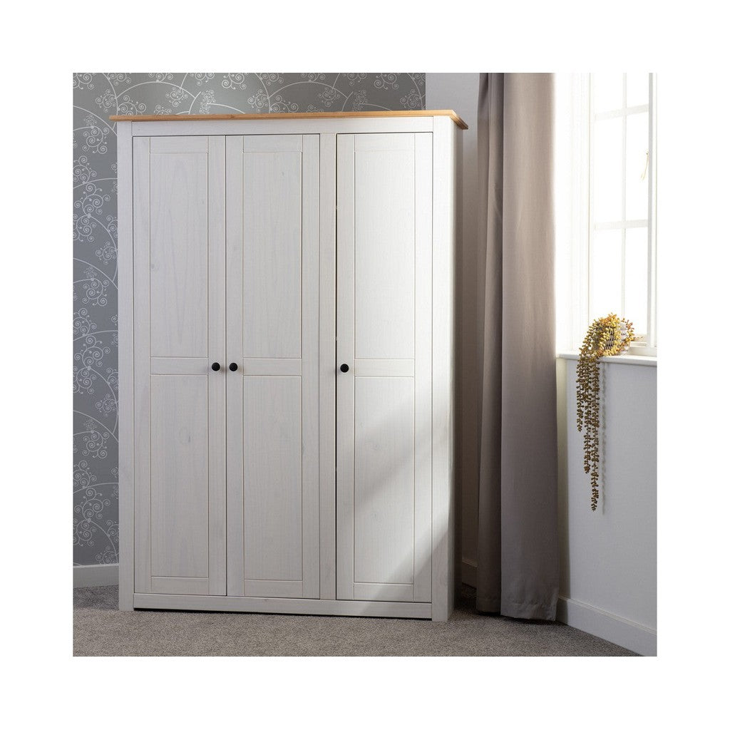 Panama Range - 3 Door Wardrobe-Furniture-Seconique-Levines Furniture