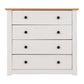 Panama Range - 4 Drawer Chest-Furniture-Seconique-Levines Furniture