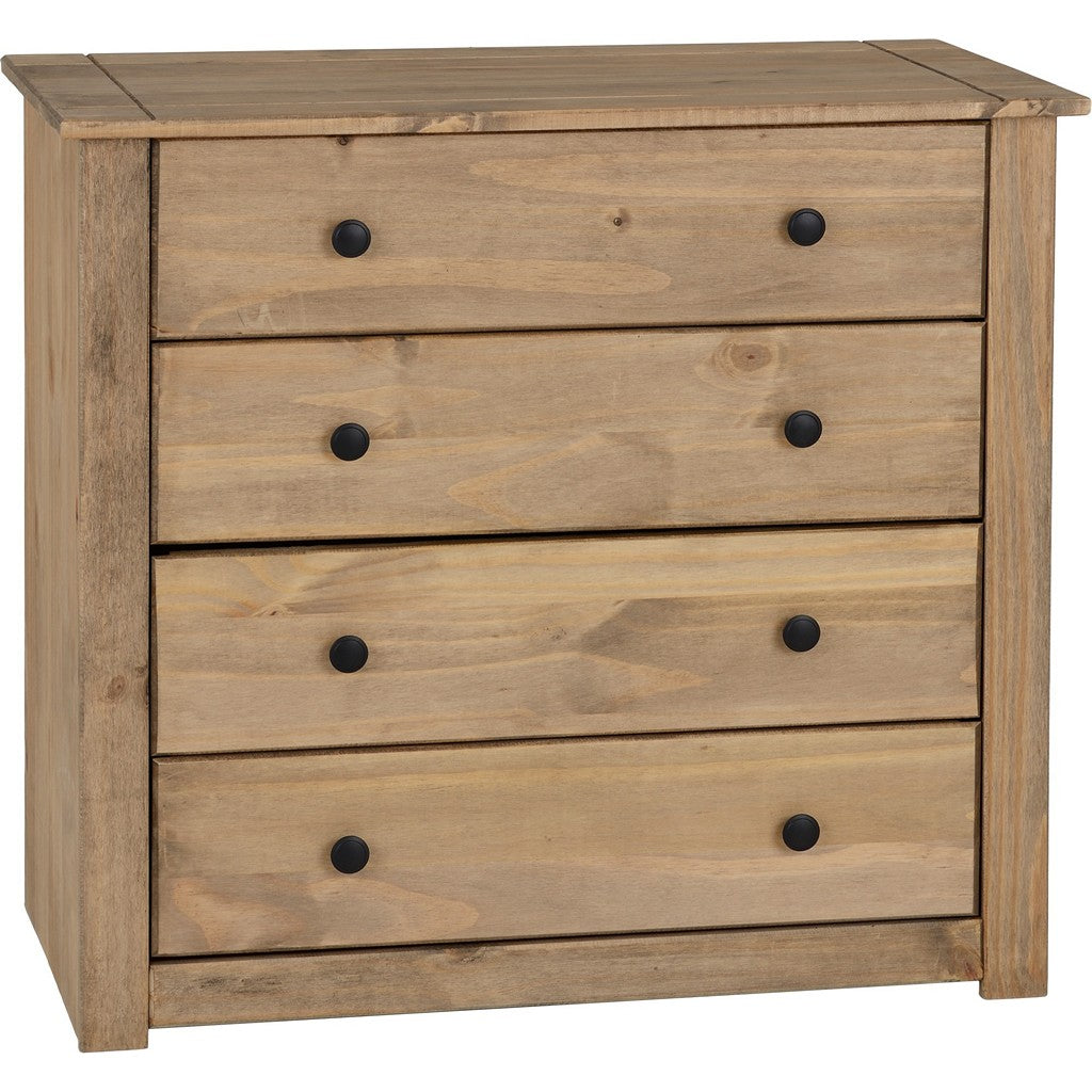 Panama 4 Drawer Chest-Furniture-Seconique-Natural Wax-Levines Furniture